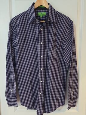 Bristol & Bull Purple Gingham Dress Shirt